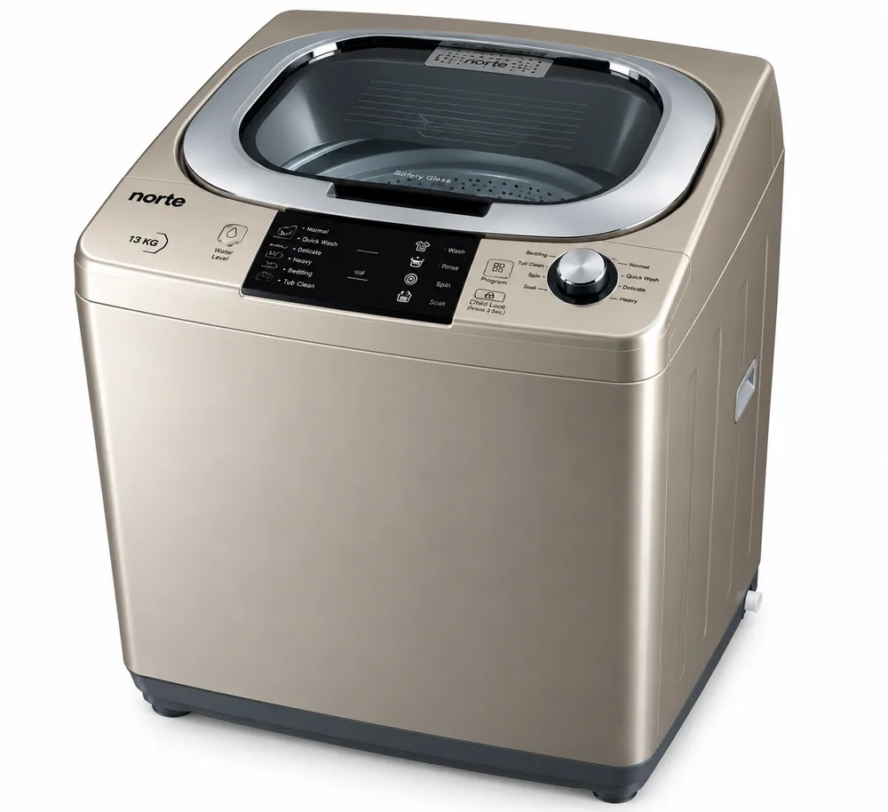 NORTE WASHER 13 KG TOP LOAD FULL AUTO SILVER