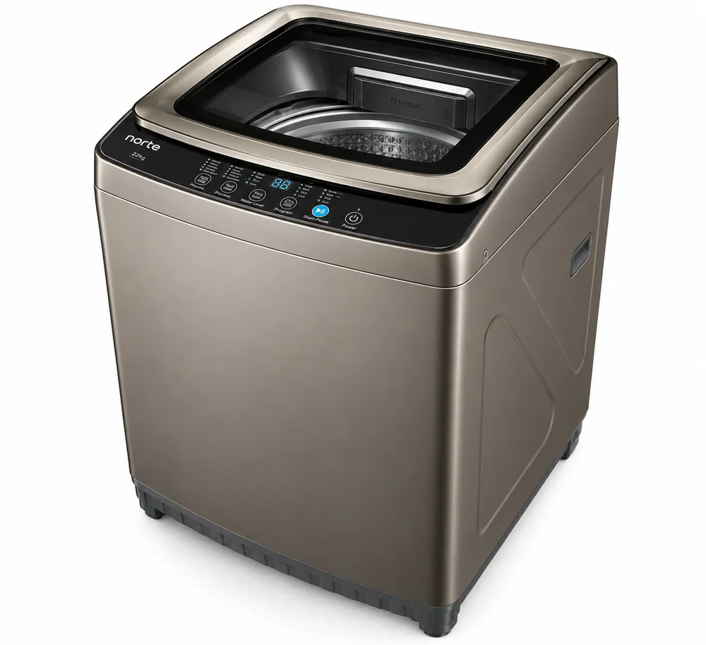 NORTE WASHER 22 KG TOP LOAD FULL AUTO SILVER