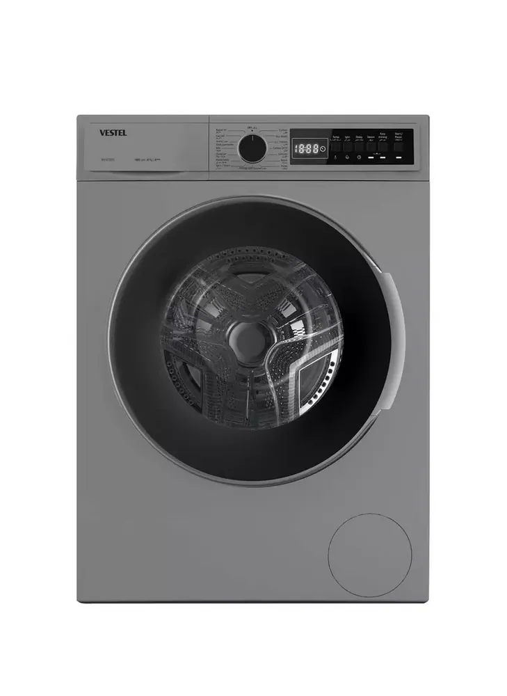 VESTEL WASHER 8 KG FRONT LOAD 1000 RPM A+++ 15 PROGRAMS SILVER TURKEY