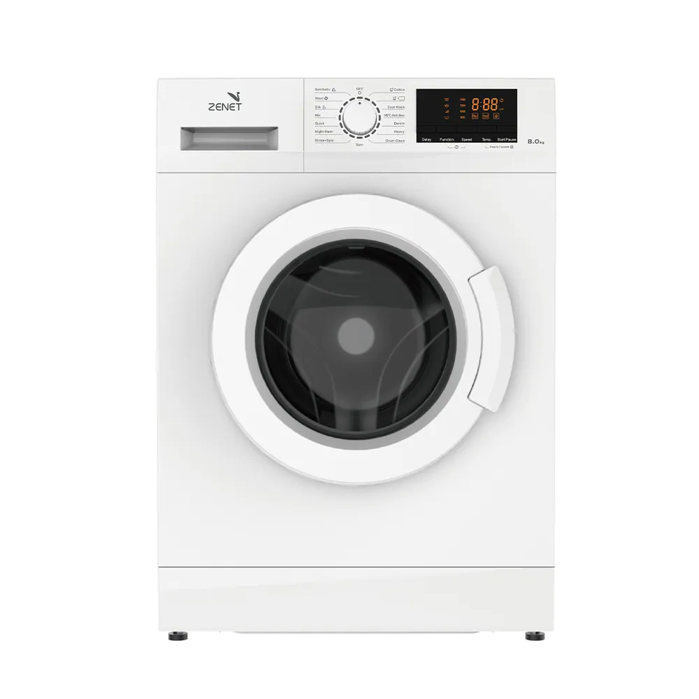 ZENET WASHER 10 KG FRONT LOAD WHITE