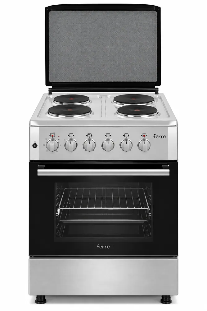 FERRE COOKER 60 X 60 ELECTRIC 4 HOT PLATES OVEN 67 LTR STAINLESS STEEL
