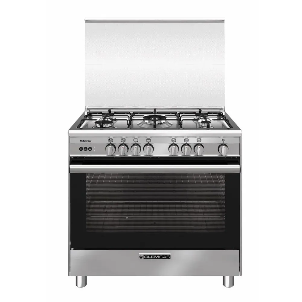 GLEM GAS COOKER 90 X 60 FULL SAFETY 5 BURNERS ITALY XXL OVEN