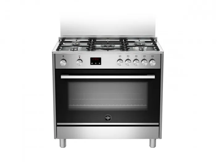 LA GERMANIA COOKER 90 X 60 FULL SAFETY HEAVY DUTY 5 BURN. ELECTRIC MULTIFUNCTION OVEN SS
