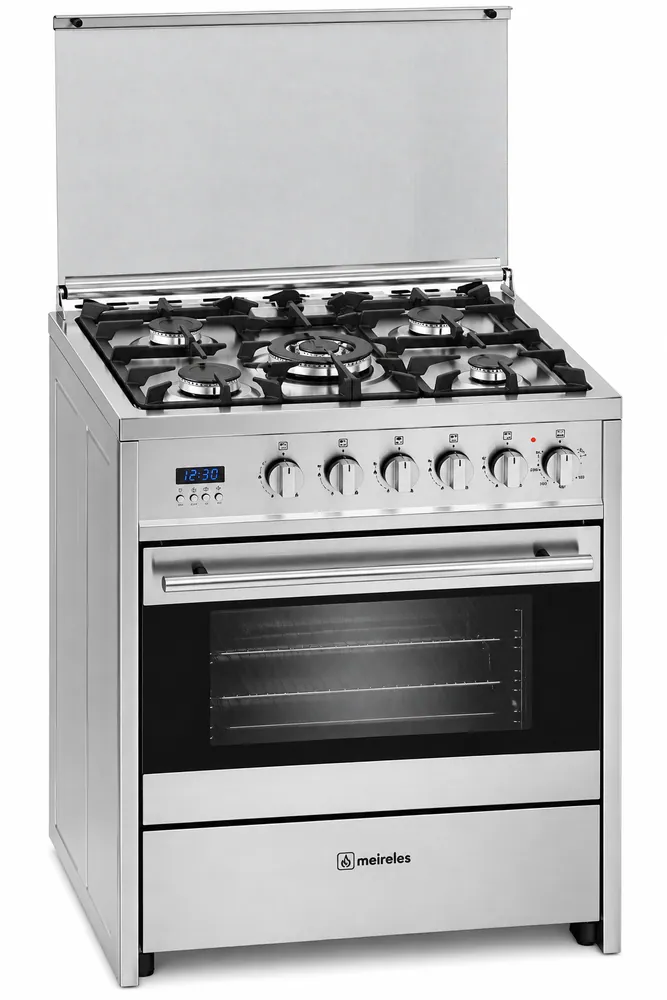 MEIRELES COOKER 60 X 60 GAS 4 BURN. GAS OVEN SS