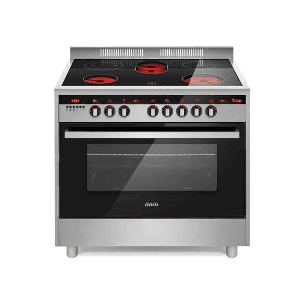 ODUL COOKER 90 X 60 ELECTRIC 5 VITROCERAMIC ZONES ELECTRIC OVEN STEEL/BLACK