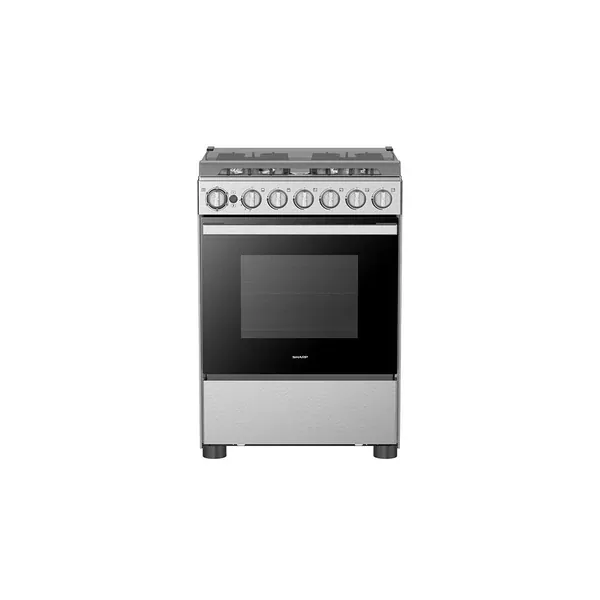 SHARP COOKER 60 X 60 FULL SAFETY HEAVY DUTY 4 BURN. SS CHINA (DMGD BOX - صندوق تالف عند الوصول، المنتج سليم)
