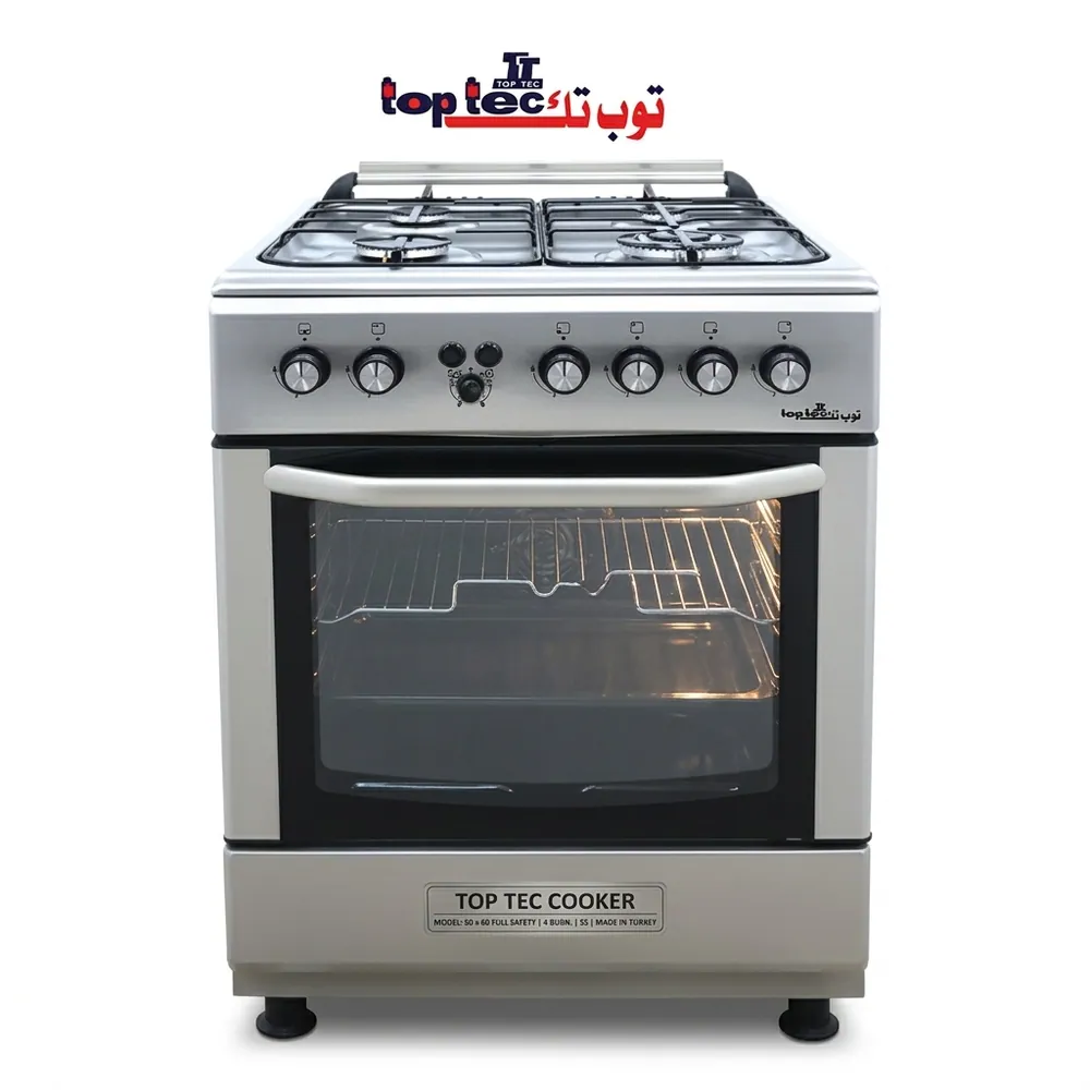 TOP TEC COOKER 60 X 60 FULL SAFETY 4 BURN. SS TURKEY
