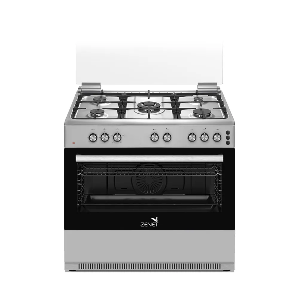 ZENET COOKER 90 X 60 FULL SAFETY W/FAN 5 BURN. SS TURKEY