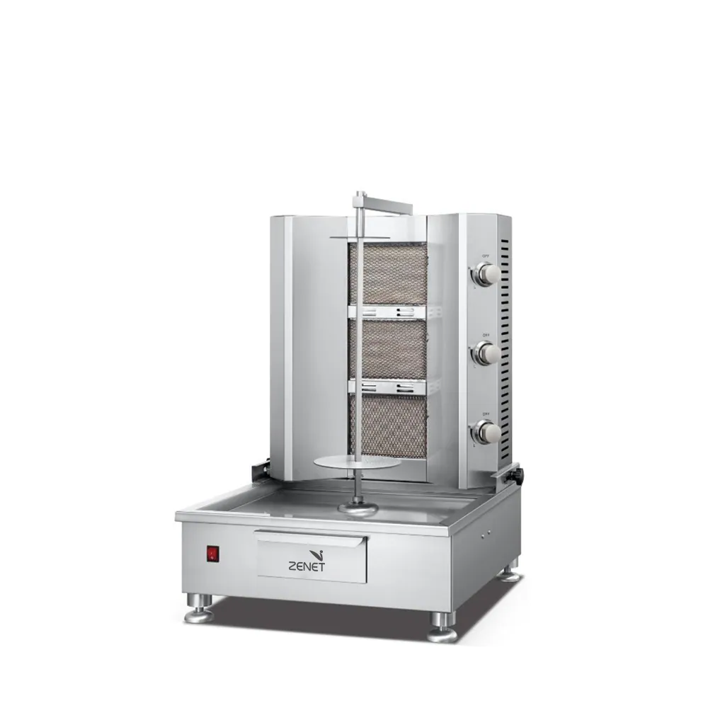 ZENET SHAWARMA MACHINE 3 BURNER STAINLESS STEEL GAS