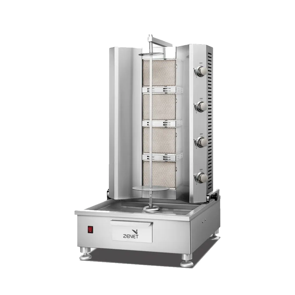 ZENET SHAWARMA MACHINE 5 BURNER STAINLESS STEEL GAS