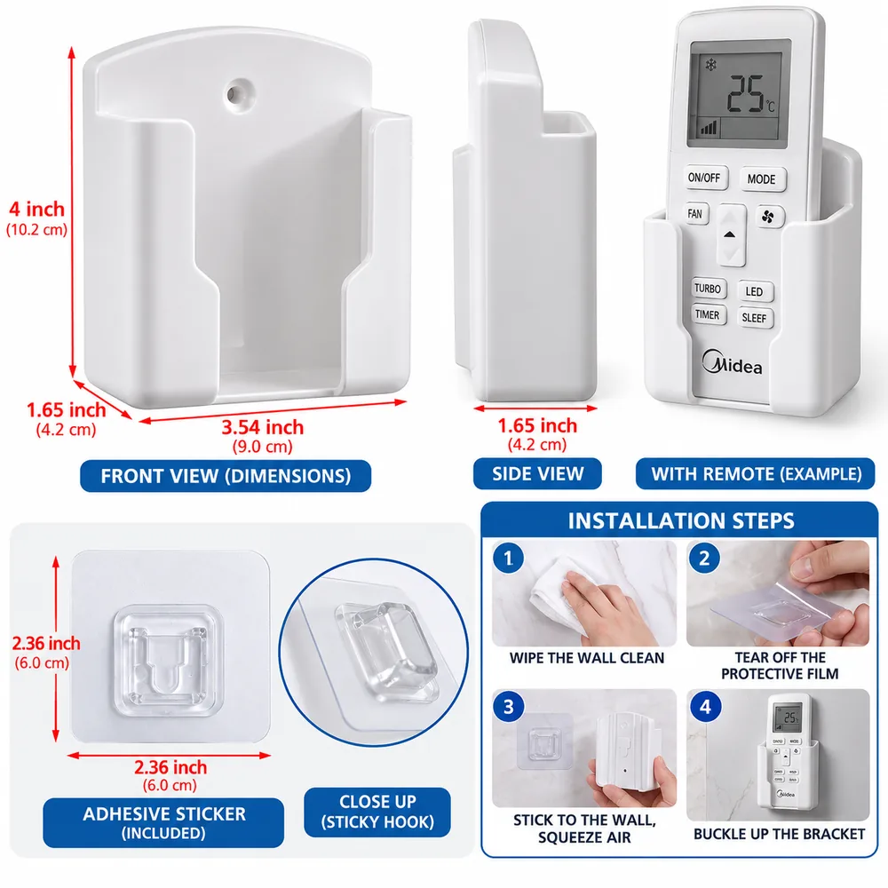 AWAOKO REMOTE CONTROL HOLDER WALL/DESK PLASTIC