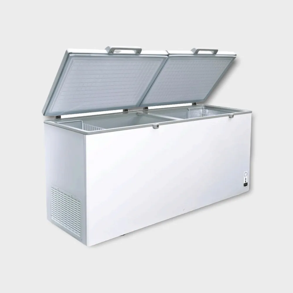 ZENET CHEST FREEZER 600 LTR DOUBLE DOOR MANUAL DEFROST WHITE