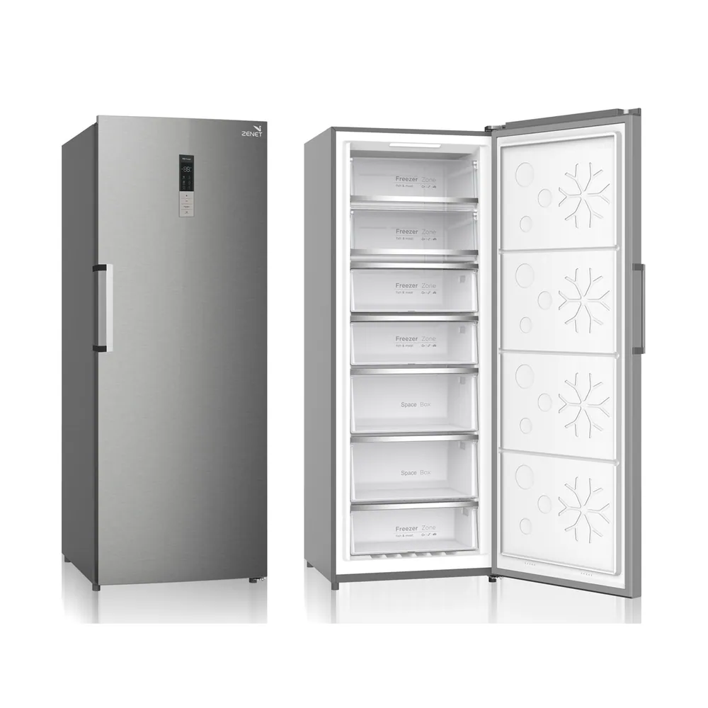 ZENET UPRIGHT FREEZER 300 LTR NO FROST SILVER