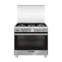 GLEM GAS COOKER 90 X 60 FULL SAFETY HEAVY DUTY 5 BURN. SS ITALY