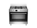 LA GERMANIA COOKER 90 X 60 FULL SAFETY HEAVY DUTY 5 BURN. ELECTRIC MULTIFUNCTION OVEN SS