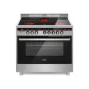 ODUL COOKER 90 X 60 ELECTRIC 5 VITROCERAMIC ZONES ELECTRIC OVEN STEEL/BLACK
