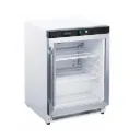 ZENET SHOWCASE FREEZER 130 LTR SINGLE DOOR GLASS DOOR UNDER COUNTER WHITE/STEEL