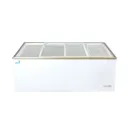 ZENET CHEST FREEZER SHOWCASE 550 LTR FLAT GLASS DOOR WHITE